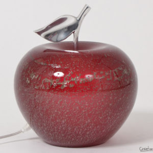 Lampe pomme verre rouge - Petit modèle