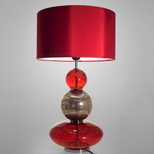 Lampe de table Volcanique 3B rouge