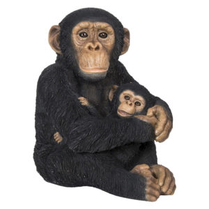 Statue chimpanzés mère et petit