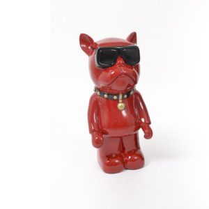 Statue bouledogue français en céramique Illusion – Image 2
