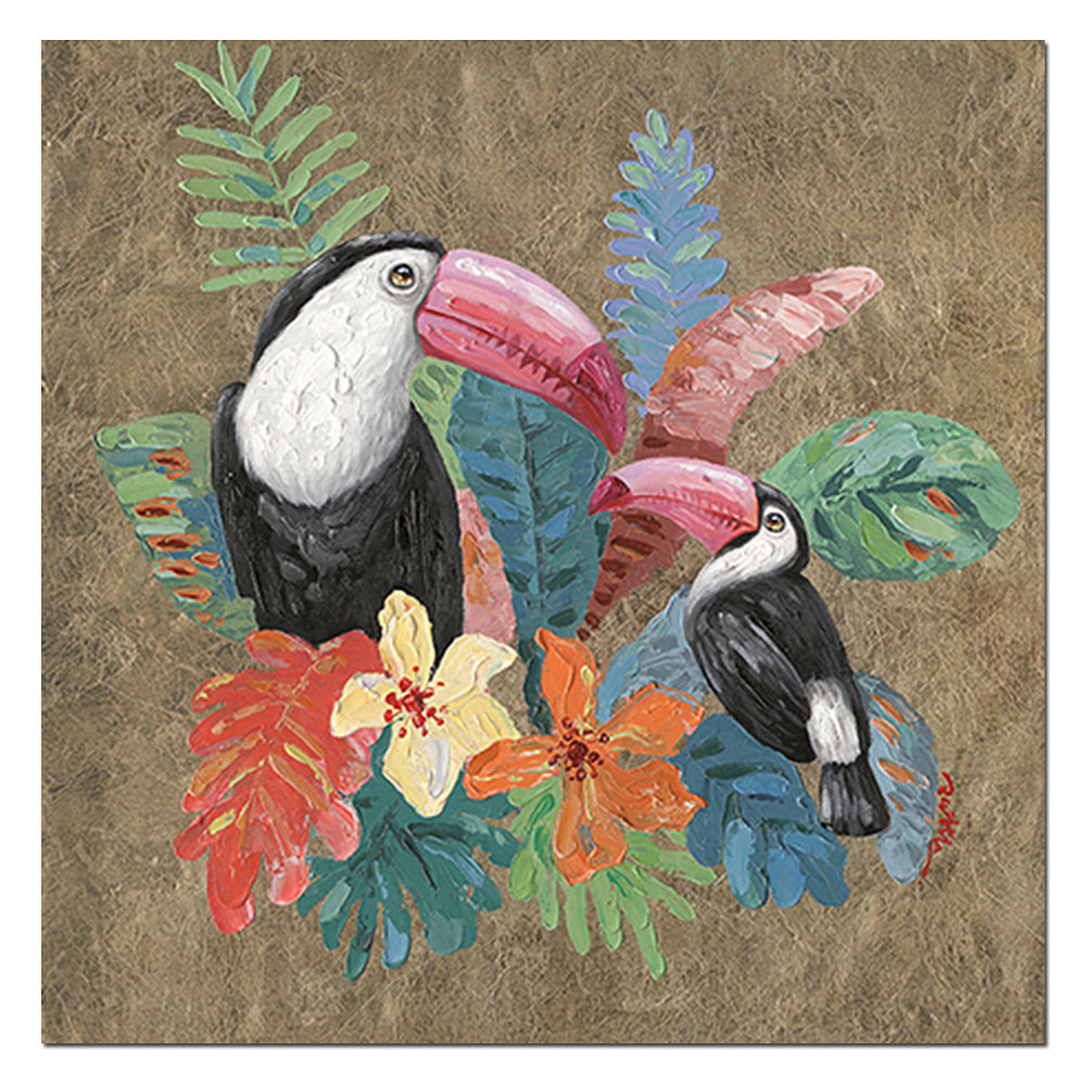 Tableau exotique de toucans pour une décoration colorée