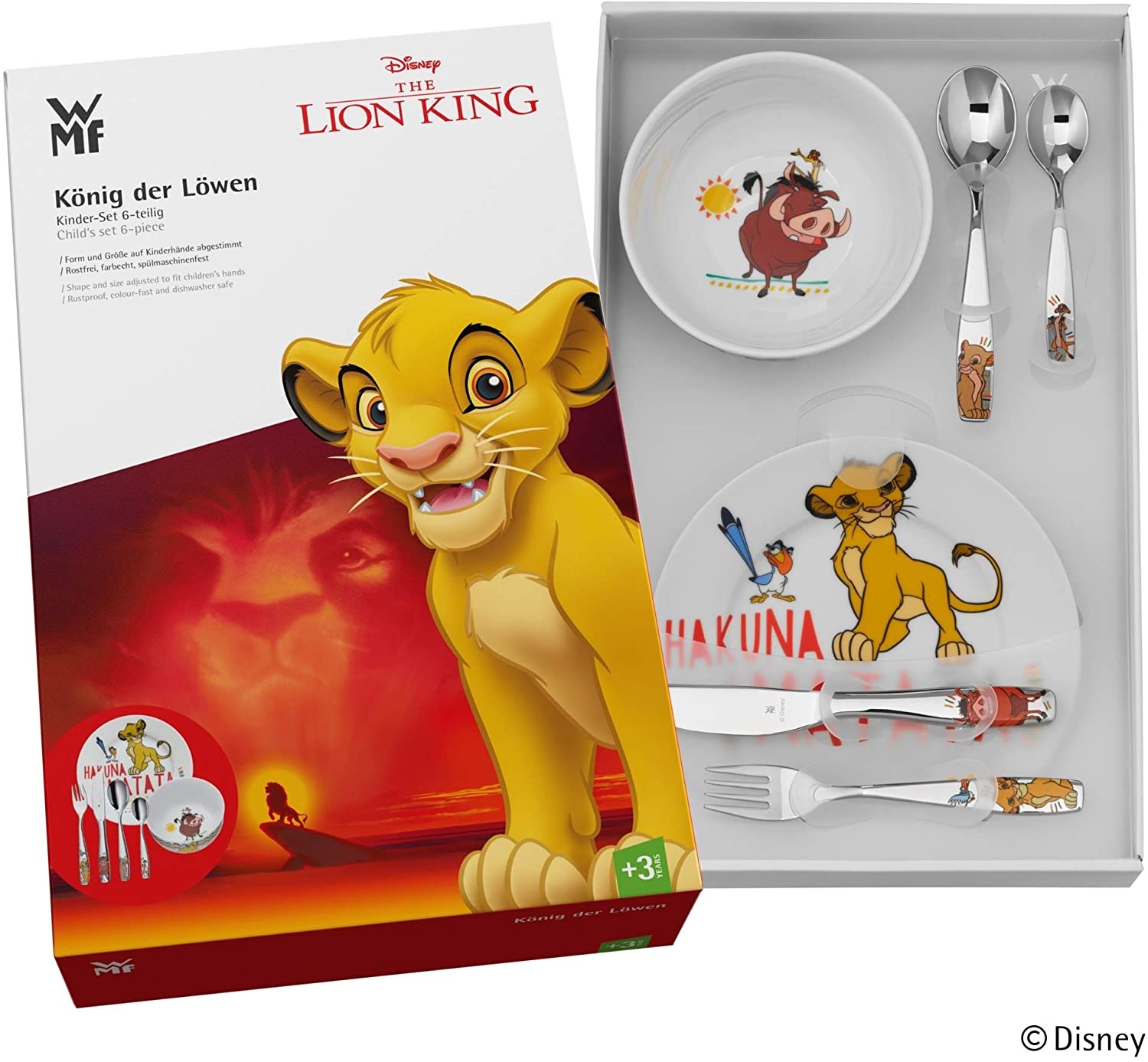 Ensemble de couverts pour enfants Roi Lion Disney, 4 pièces