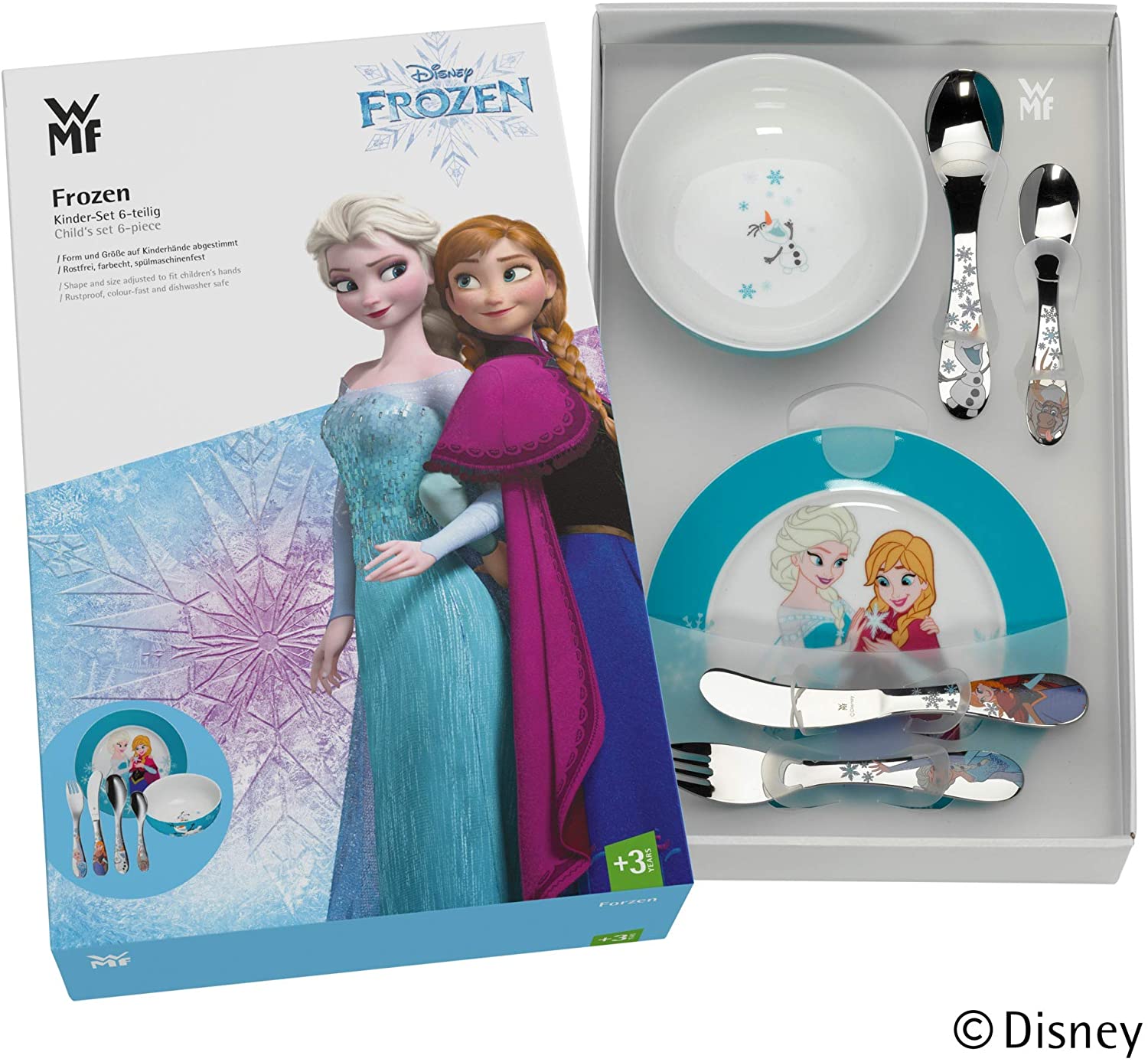 Coffret couverts enfant acier 6 pièces Disney Cars 2 - Bol et assiette