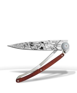 Couteau de poche Scène de chasse / Bois de corail (37 g)