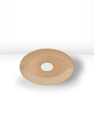 Plat ovale motif n°3 orange Trésor - RAYNAUD