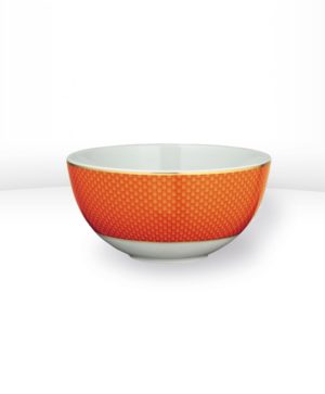 Bol motif n°2 orange 14 cm - TRESOR