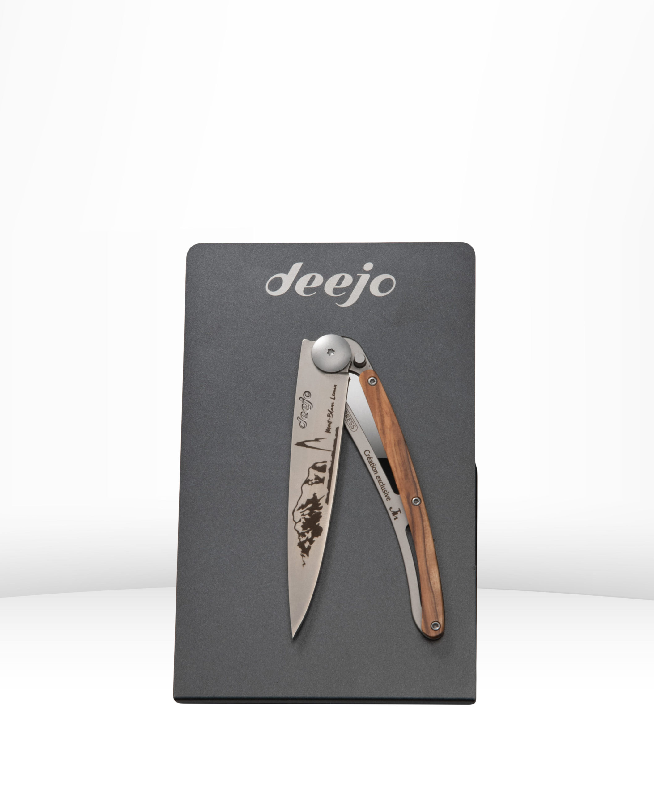 Couteau Deejo Mont-blanc Léman - Titane acier - L'art de la Table, une  passion.