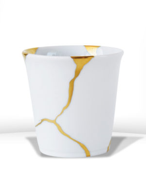 Pot 9 cm + bougie parfumée 200g Kintsugi - BERNARDAUD