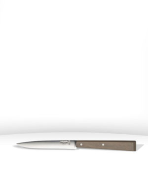 Couteau de table "BON APPETIT!" N°125 manche en bois de charme, lame lisse - GRIS