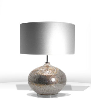 Lampe à poser grise en verre VOLCANIQUE (50 cm)