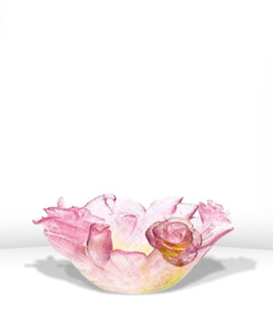 Coupelle creuse rose Roses - DAUM