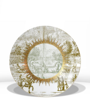 Assiette coupe 21,5 cm Vert Bosquet - VERSAILLES ENCHANTÉ