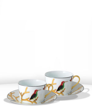 Coffret de 2 tasses et soucoupes déjeuner 25cl Aux Oiseaux - BERNARDAUD