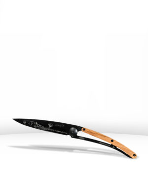 Couteau Deejo 390g "Les Monts de Genève" - Titane noir