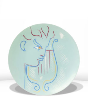 Assiette plate coupe 21 cm - Orphée à la Lyre