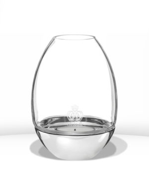 Photophore transparent en verre et socle en acier Mood - CHRISTOFLE