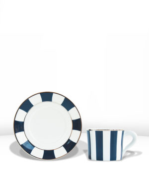 Tasse et soucoupe thé 20 cl Galerie Royale Bleu Nuit - Bernardaud