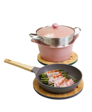 L'incroyable poêle anti-adhérente 24 cm Taupe - Cookut – Image 2