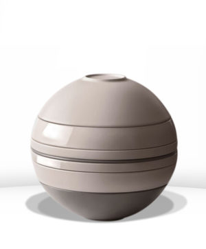 La Boule pure Beige - Service de table 7 pièces porcelaine pour 2 personnes – Image 2
