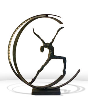 Bronze éclairé dans un double cercle Saturne - CATHERINE DE KERHOR – Image 3