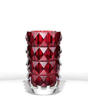 Vase rond Louxor rouge M - BACCARAT