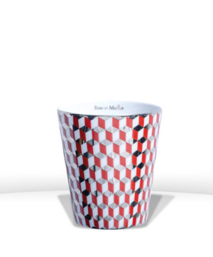 Bougie précieuse en porcelaine Tometo Rouge - ROSE ET MARIUS