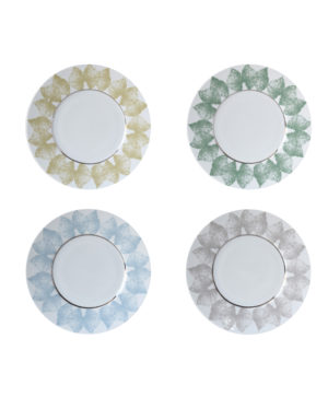 Coffret de 4 assiettes 21 cm assorties Silva - BERNARDAUD