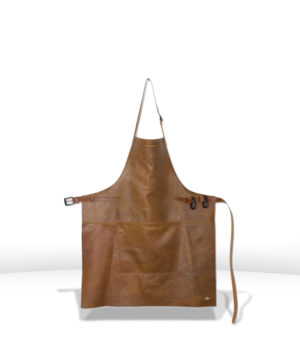 Tablier BBQ en cuir vintage cognac - DUTCHDELUXES