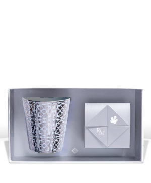 Bougie précieuse en porcelaine Cabanoun Platine - ROSE ET MARIUS – Image 2