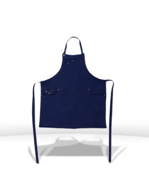 Tablier 5 pocket femme en coton bleu nuit - DUTCHDELUXES