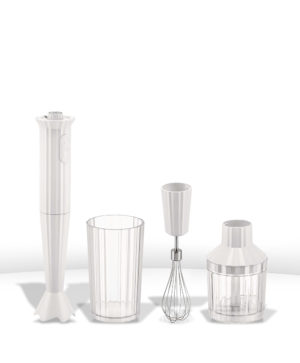 Set mixeur plongeant Plissé Blanc - ALESSI