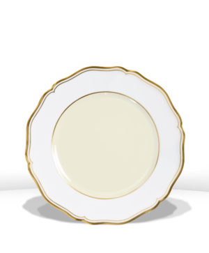 Assiette plate à aile 22 cm - Mazurka Ivoire