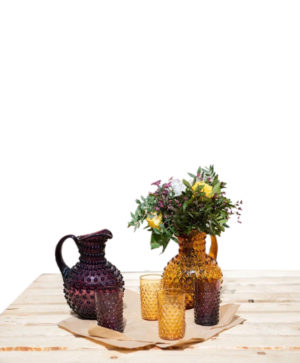 Set 6 gobelets Hobnail Violet - KLIMCHI